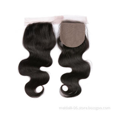 Aliexpress hair natural color cheap price virgin brazilian hair free parting lace closure